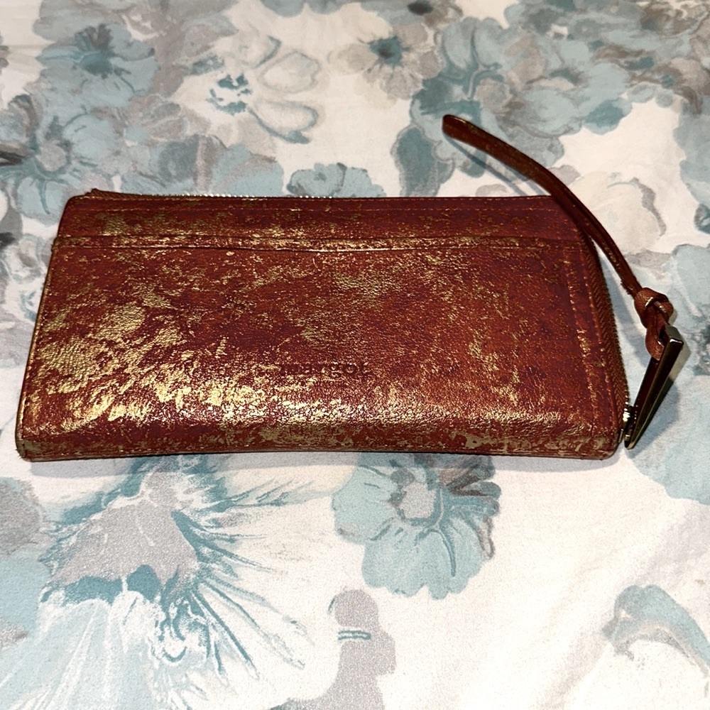 Margot Custom Colored Leather Wallet Wristlet BNNT